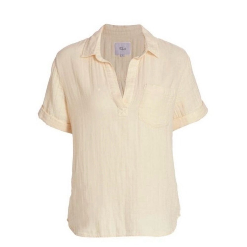 RAILS Savannah Cotton Gauze Top in Cream size M